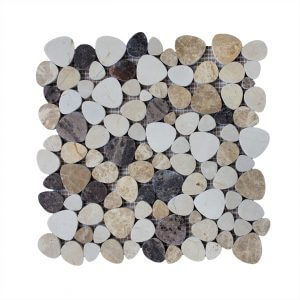 MG647 - Emperador Dark Light and Cream Marfil Marble Mosaic
