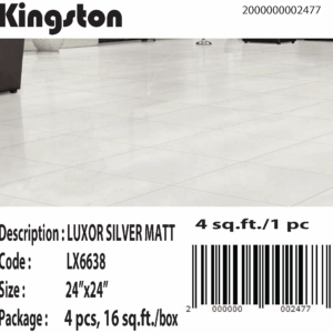 LX6638 LUXOR SILVER Tile Matt 24x24