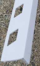 Trims Plastic White 1/2 8 Feet