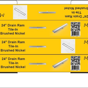 25517-24BN-TI-drain 24Inch Drain Ram Tile In Brushed Nickel