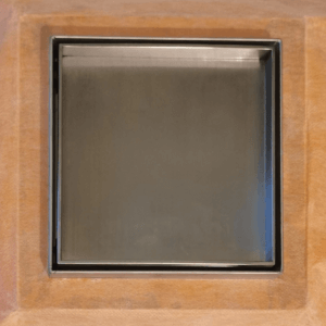 25609-6in Tile-in square Drain 6in Tile-in square Drain brushed nickel with waterproof film