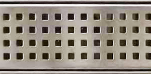 25814-24drain-bn 24inches Grid Linear Shower Drain Flow-in Brushed nickel