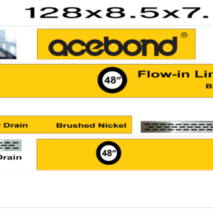 48in-flowin-BN-25845 48 Inch Flow-in linear Drain brushed nickel-25845