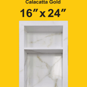 MN1624-CG-26347 SHOWER NICHE Calacatta Gold 16X24