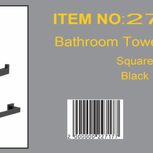 SetSQ3PCBK-27177 Towel Bar Square; Set SQ3PC Black
