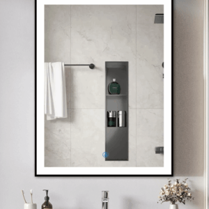 LED Mirror Black Frame 24X32 - LEDF2432B