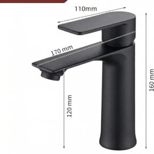 Faucet7-BK-30357 VANITY FAUCET Naples Black